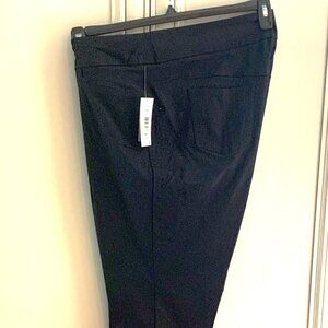 NWT Alia Plus Tech Stretch Slim Leg Pull-on Black Pants size 22 Regular - $48